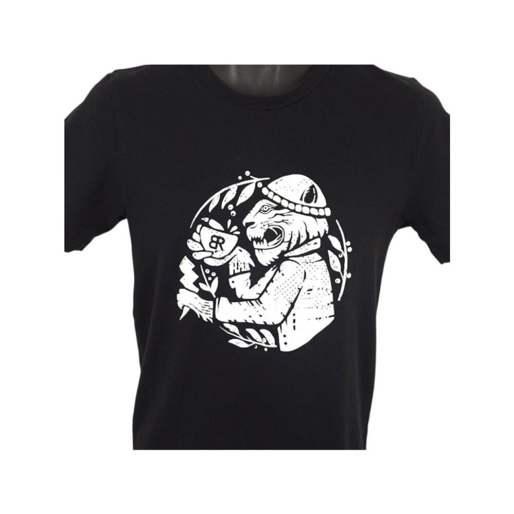 Tiger Coffee T Shirt Mens Size Small Black Blackrock